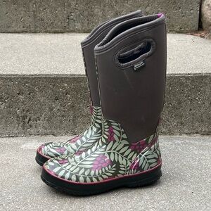 BOGS Winterberry Classic Tall Rubber Boots Tan Women’s Size 7